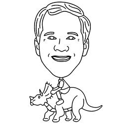 Sketch Robot creating a live AI caricature for a guest at a Dubai event, with fun mini-body themes and on-the-spot printing for branded souvenirs.